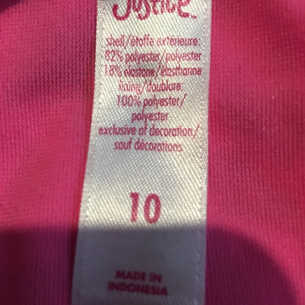 Justice size 10 pink animal print tankini